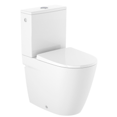 Vas wc cu rezervor + mecanism + capac, set Roca Ona Rimless, alb, evacuare orizontala, montaj pe pardoseala