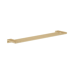 Suport prosop baie Hansgrohe AddStoris 41743140, tip bara, finisaj bronz periat, cu doua brate