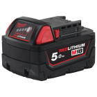 Acumulator Milwaukee M18 B5 4932430483, Li-Ion, 18 V, 5 Ah, cu indicator incarcare