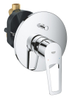 Baterie baie incastrata, pentru cada/dus, Grohe Bauloop Chrom + corp incastrat, monocomanda, finisaj cromat