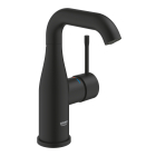Baterie baie pentru lavoar, Grohe Essence 24176KF1, marime M, montaj stativ, monocomanda, finisaj negru mat