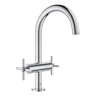Baterie baie pentru lavoar Grohe Atrio 21019003, 3/8'', marimea L, dubla comanda, stativa, finisaj cromat