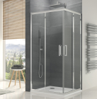 Cabina patrata dus SanSwiss Ocelia 80 x 80 x 190 cm, usa culisanta, OCEAC0805007