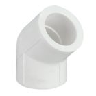 Cot PPR, 40 x 40 mm, alb, 45 grade

