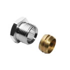 Conector pentru teava de cupru Heimeier, alama, filet exterior, 1/2" x 15 mm