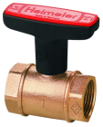 Robinet de trecere cu bila Heimeier Globo H, din bronz, filet interior-interior, pentru instalatii apa si incalzire, 1 ", cu maneta, PN 16
