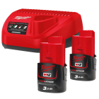 Incarcator + 2 acumulatori, Milwaukee M12 NRG-302 4933451902, Li-Ion, 12 V, 3 Ah