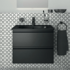 Masca baie + lavoar Ideal Standard Tesi, cu sertare, negru mat, montaj suspendat, 62.5 x 45 x 51 cm