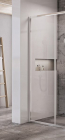 Perete lateral fix Ravak Blix Slim X9BM40C00Z1, 80 x 195 cm, sticla transparenta, profil crom lucios