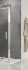 Perete lateral fix SanSwiss Ocelia 80 x 190 cm, sticla transparenta, profil slefuit lucios, OCEF0705007