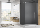 Perete dus tip walk-in, Sanswiss Easy STR4P, sticla transparenta, profil cromat, 60 x 200 cm