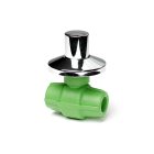 Robinet de trecere ingropat Plastica Alfa, PPR verde, DN 32