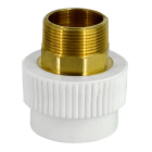 Racord PPR, FE, 32 mm x 3/4", alb
