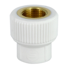 Racord PPR, FI, 20 mm x 1/2", alb