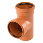 Ramificatie PVC cu inel, D 125 x 125 mm, 87 grade