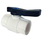 Robinet de trecere cu bila Plastica Alfa, PPR alb, DN 32
