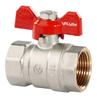 Robinet de trecere cu bila Valvex Oro, alama nichelata, filet interior-interior, 3/4, PN 16, maner fluture