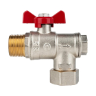 Robinet sferic colt, cu filtru si magnet, Valvex 1473790, PN 25, DN 20, 3/4"
