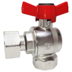 Robinet sferic colt Herz 1222422, cu semiolandez filet interior, DN 20 (3/4), PN 25, maner fluture
