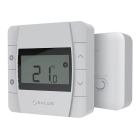 Termostat de ambient pentru centrala, wireless, Salus DT300RF, neprogramabil, protectie la inghet, afisaj digital, IP30, alb