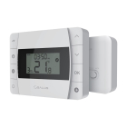 Termostat de ambient pentru centrala, wireless, Salus DT500RF, programabil, protectie la inghet, afisaj digital, IP30, alb