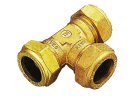 Teu compresie cu inel, alama, D 15 mm
