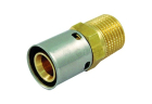 Racord presare PeX Tiemme, alama, filet exterior, D 20.2 mm x 3/4"