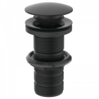 Ventil lavoar click - clack Ideal Standard, pentru lavoar fara preaplin, finisaj negru mat