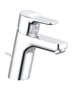 Baterie baie pentru lavoar, Kludi Pure & Easy 372820565, ventil inclus, montaj stativ, monocomanda, finisaj cromat