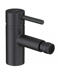 Baterie baie pentru bideu, Kludi Bozz 385333976, monocomanda, finisaj negru mat, cu ventil