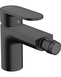 Baterie baie pentru bideu Hansgrohe Vernis Blend 71210670, monocomanda, finisaj negru mat, cu ventil pop-up