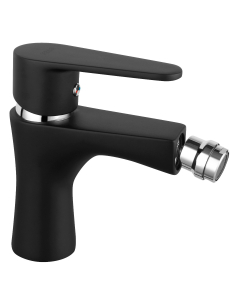 Baterie baie pentru bideu Ferro Algeo BAG6BL, monocomanda, finisaj negru, cu ventil