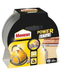 Banda adeziva pentru reparatii, Moment Power Tape, polietilena + panza, argintiu, 48 mm x 25 m
