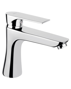 Baterie baie pentru lavoar, Ferro Square BAQ2, stativa, monocomanda, finisaj cromat, cu ventil