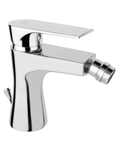 Baterie baie pentru bideu Ferro Square BAQ6, monocomanda, finisaj cromat, cu ventil