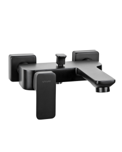 Baterie baie cada/dus, Valvex Loft Black 2455920, monocomanda, montaj aplicat, finisaj negru mat