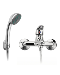Baterie baie cada, Ferro Smile BSM11, monocomanda, montaj aplicat, finisaj cromat + accesorii
