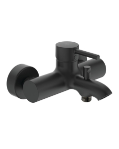 Baterie baie cada/dus, Ideal Standard Ceraline, monocomanda, montaj aplicat, finisaj negru mat