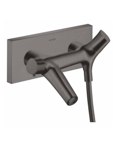 Baterie baie cu termostat, pentru cada/dus, Hansgrohe Axor Starck Organic, dubla comanda, montaj aplicat, finisaj negru