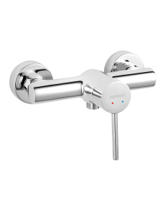 Baterie baie dus, Ferro Fiesta BFI7, monocomanda, montaj aplicat, finisaj cromat