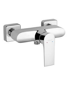 Baterie baie dus, Ferro Square BAQ7, monocomanda, montaj aplicat, finisaj cromat