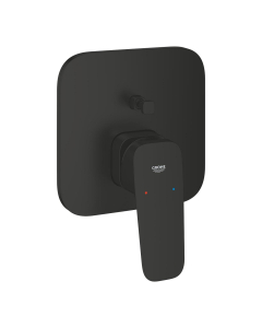 Baterie baie incastrata pentru cada / dus, Grohe Cubeo 1017782430, montaj incastrat, monocomanda, finisaj negru mat