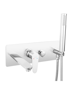 Baterie baie incastrata, pentru cada/dus, Ferro Algeo BAG11P, monocomanda, finisaj cromat + accesorii