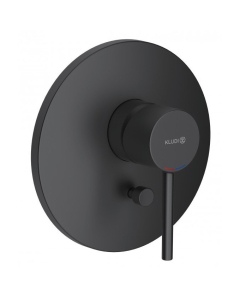 Baterie baie incastrata, pentru dus, Kludi Bozz, monocomanda, finisaj negru mat