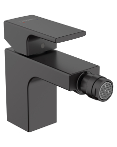 Baterie baie pentru bideu Hansgrohe Vernis Shape 71211670, monocomanda, finisaj negru mat, cu ventil pop-up