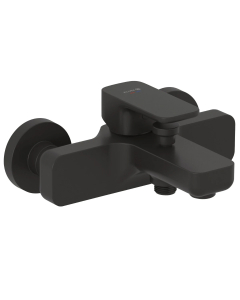 Baterie baie pentru cada / dus, Kludi Renon 426913975, montaj pe perete, monocomanda, finisaj negru mat