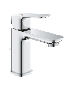 Baterie baie pentru lavoar Grohe Cubeo 1016940000, 3/8", marimea S, montaj stativ, monocomanda, cartus ceramic, cromata, set evacuare cu tija