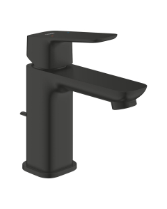 Baterie baie pentru lavoar Grohe Cubeo 1016942430, 3/8", marimea S, montaj stativ, monocomanda, cartus ceramic, finisaj negru mat, set evacuare cu tija