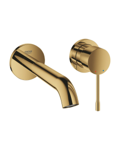 Baterie baie pentru lavoar, Grohe Essence 19408GL1, marimea M, montaj incastrat, monocomanda, finisaj auriu lucios
