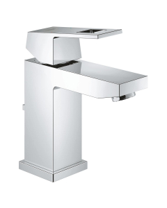 Baterie baie pentru lavoar, Grohe Eurocube 2312700E, 3/8", marimea S, monocomanda, cartus ceramic, cromat, set evacuare cu tija